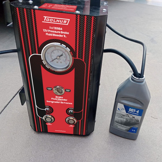 Sangrador de travões por pressão 12V 1L Sangrador de travões por pressão 12V 1L