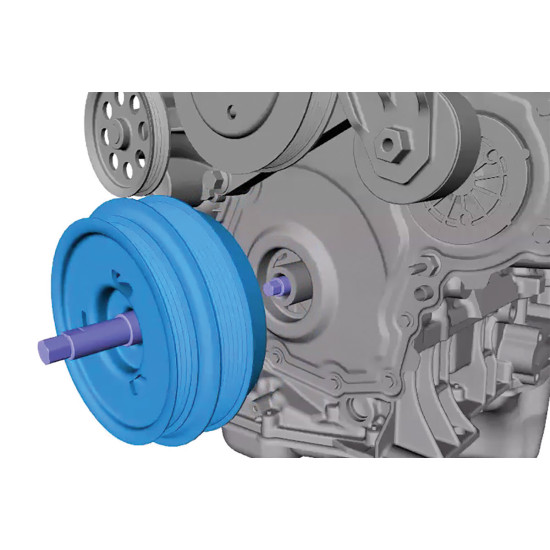 Extrator da polia de cambota  Ford 2.0L EcoBlue Extrator da polia de cambota  Ford 2.0L EcoBlue