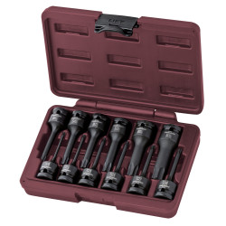 Jogo de 12 Chaves de Caixa de Impacto Longas Torx® 1/2" Kraftwerk 3084 | PRO LINE