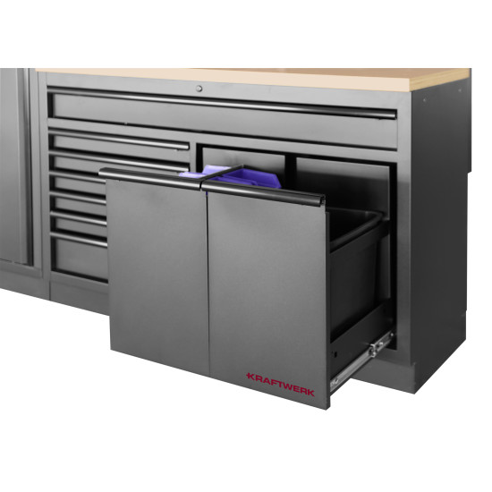Móvel de Oficina 3 Módulos; Kraftwerk 3964K-BLK-021