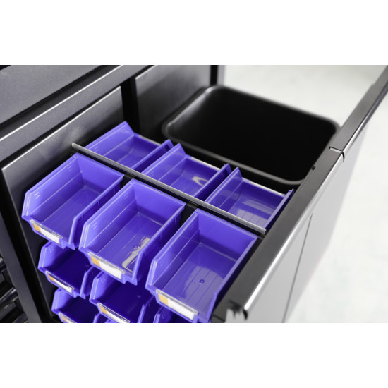 Móvel de Oficina 3 Módulos; Kraftwerk 3964K-BLK-021