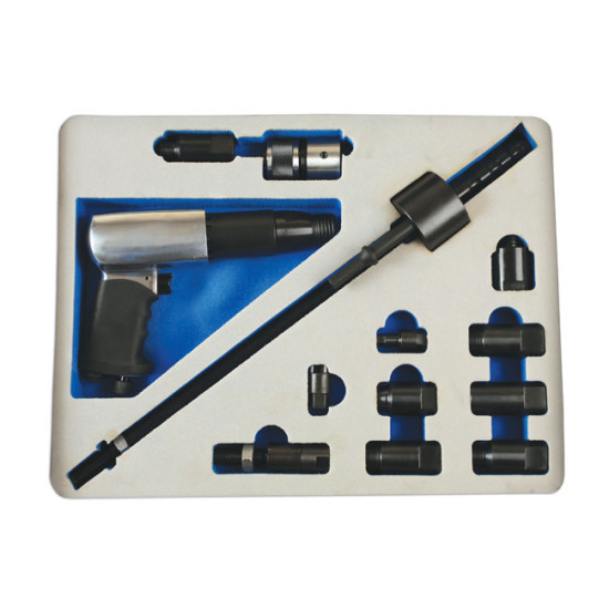 Extractor de injectores diesel com martelo pneumático e adaptadores Laser Extractor de injectores diesel com martelo pneumático e adaptadores Laser