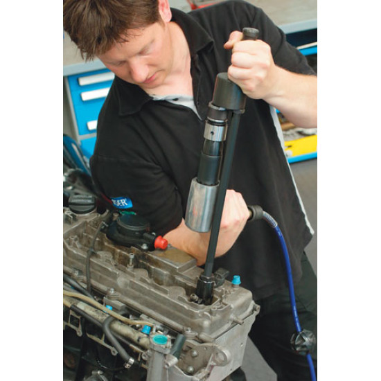 Extractor de injectores diesel com martelo pneumático e adaptadores Laser Extractor de injectores diesel com martelo pneumático e adaptadores Laser