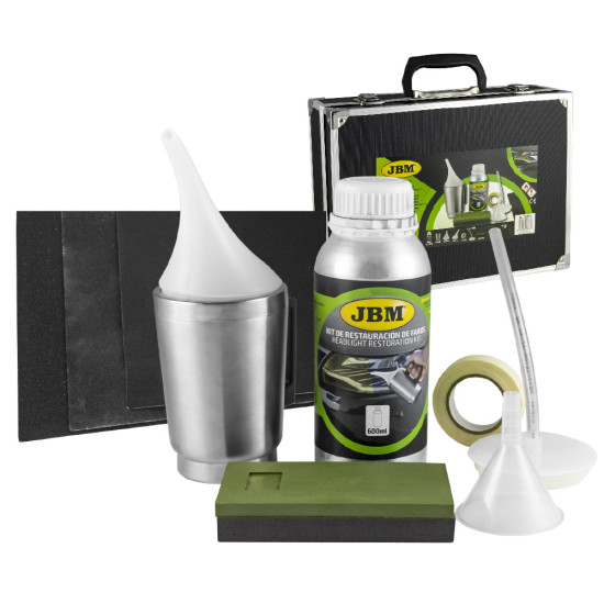 Kit de restauro de faróis com acabamento polimerizante