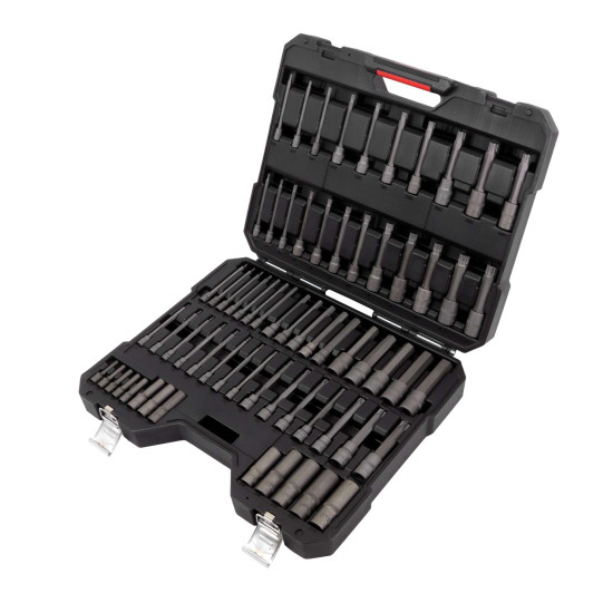 Conjunto de chaves caixa bit; Extra longas 110mm; 67 peças; Welzh 6015 Conjunto de chaves caixa bit; Extra longas 110mm; 67 peças; Welzh 6015