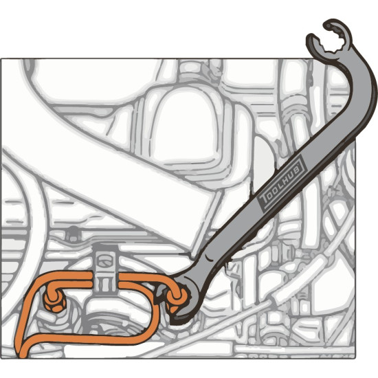 Chave de bocas abertas para injetores diesel 17mm
