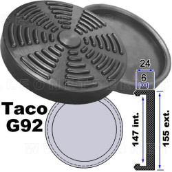 Calço de borracha para elevadores de duas colunas de diâmetro 155 mm 