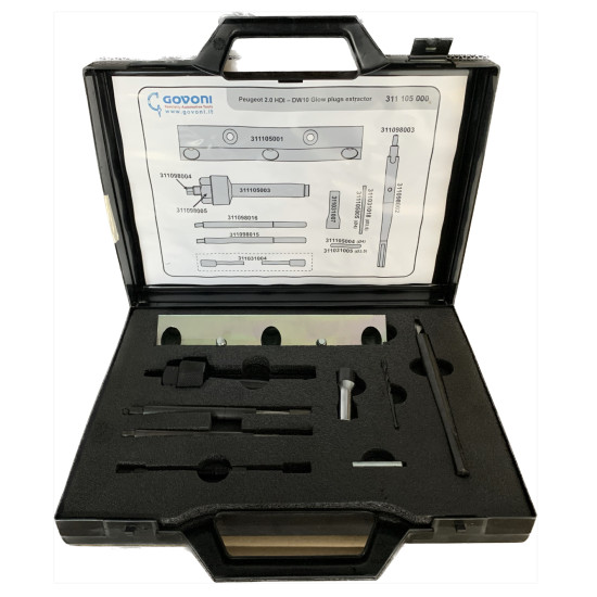 Conjunto extrator de velas pré aquecimento M10x1 Citroen e Peugeot 2.0 HDI 