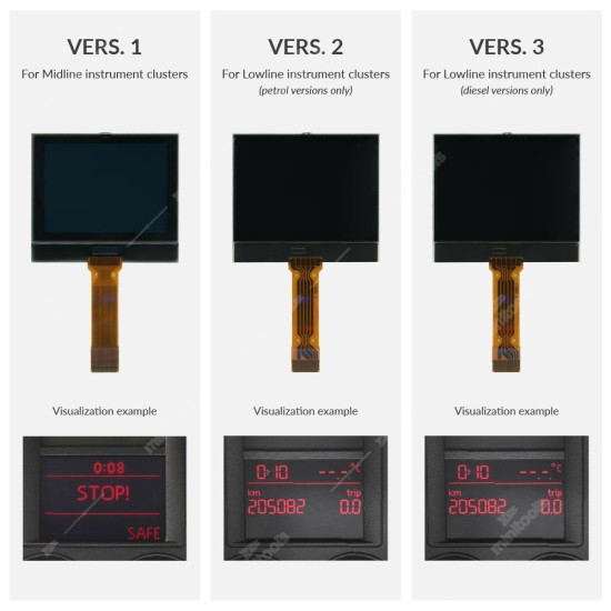 LCD display for Volkswagen and Skoda Visteon instrument clusters LCD display for Volkswagen and Skoda Visteon instrument clusters