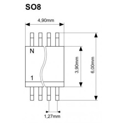 Adaptador Socket SOIC-8 para DIP-8 Adaptador Socket SOIC-8 para DIP-8