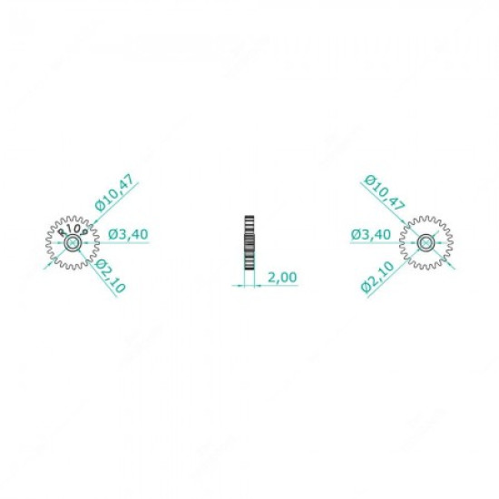 Carreto 25 dentes para painéis de instrumentos Alfa Romeo Carreto 25 dentes para painéis de instrumentos Alfa Romeo