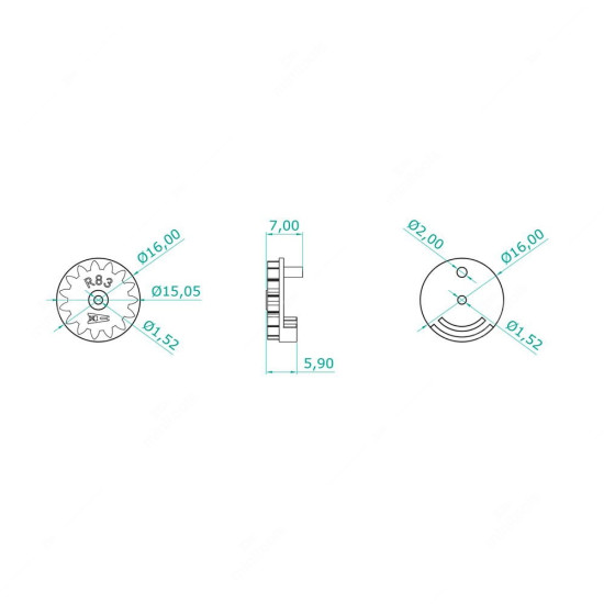 Carreto 15 dentes conta kms Audi e Porsche Carreto 15 dentes conta kms Audi e Porsche
