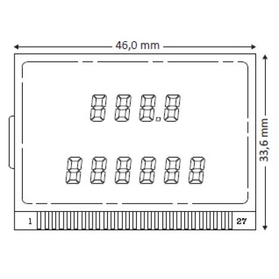 LCD display para quadrantes Mercedes Class C, E, CLK e SLK LCD display para quadrantes Mercedes Class C, E, CLK e SLK