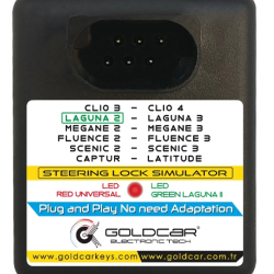 Emulador tranca direção Renualt Megane 2-3 / Clio 3-4 / Fluence 2-3 / Laguna 2-3 / Scenic 2-3 / Captur