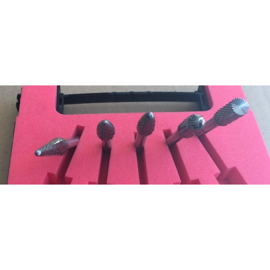 Jogo de fresas rotativas tungsténio - HP3 8 mm