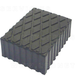 Calço de borracha para elevadores 160x120mm altura 80mm