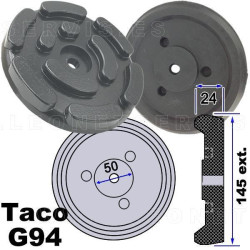 Calço de borracha para elevadores de duas colunas de diâmetro 145 mm