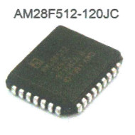 AMD FLASH MEMORY AM28F512-120JC PLCC32