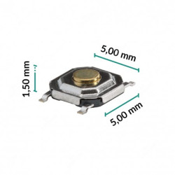 Microswitch tamanho: 5x5x1,5 mm; Aberto 5 peças Microswitch tamanho: 5x5x1,5 mm; Aberto 5 peças