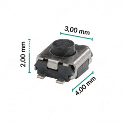 Microswitch tamanho: 3x4x2 mm - pack de 5 peças
