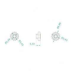 Carreto 15 dentes para quadrantes Audi V8, 80, 90, 100, Volvo 850 1° Serie, Volvo 480, Mercedes S, Porsche 993 (ultimos modelos) Carreto 15 dentes para quadrantes Audi V8, 80, 90, 100, Volvo 850 1° Serie, Volvo 480, Mercedes S, Porsche 993 (ultimos modelos)