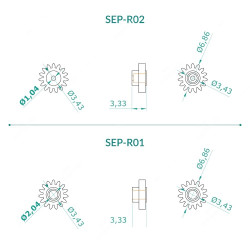 Carreto 15 dentes para quadrantes Audi V8, 80, 90, 100, Volvo 850 1° Serie, Volvo 480, Mercedes S, Porsche 993 (ultimos modelos) Carreto 15 dentes para quadrantes Audi V8, 80, 90, 100, Volvo 850 1° Serie, Volvo 480, Mercedes S, Porsche 993 (ultimos modelos)