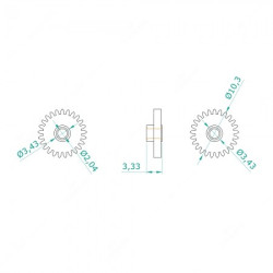 Carreto 25 dentes para quadrantes Alfa Romeo 164, Opel Omega B, Renault 25 (2° serie) Carreto 25 dentes para quadrantes Alfa Romeo 164, Opel Omega B, Renault 25 (2° serie)