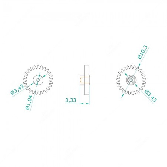 Carreto 25 dentes para quadrantes Alfa Romeo 164, Opel Omega B, Renault 25 (2° serie)