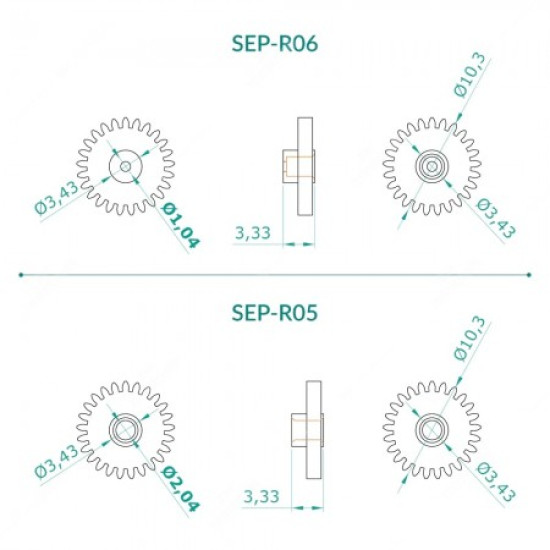 Carreto 25 dentes para quadrantes Alfa Romeo 164, Opel Omega B, Renault 25 (2° serie)