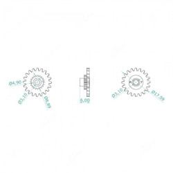 Carreto 20 dentes externos; 21 internos para quadrantes Porsche Carreto 20 dentes externos; 21 internos para quadrantes Porsche