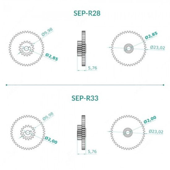 Carreto de reposição para Bmw 316/318/320; 44 dentes externos e 17 internos Carreto de reposição para Bmw 316/318/320; 44 dentes externos e 17 internos