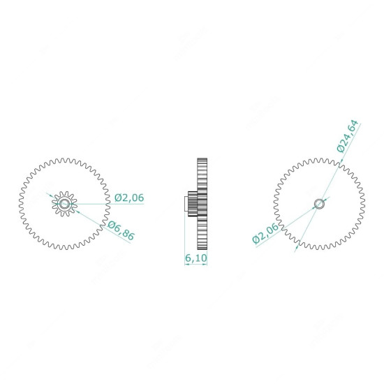 Carreto (48 dentes externos - 12 internos) conta kms Mercedes S class W126, SL R107 e BMW 3 Series E30 Carreto (48 dentes externos - 12 internos) conta kms Mercedes S class W126, SL R107 e BMW 3 Series E30