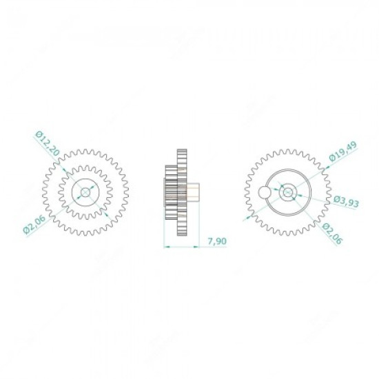 Carreto 38 dentes externos; 23 internos para quadrantes  BMW 316i Carreto 38 dentes externos; 23 internos para quadrantes  BMW 316i