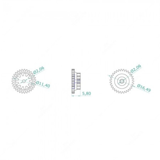 Carreto com 31 dentes externos e 11 dentes internos para BMW MotoMeter e VDO  Carreto com 31 dentes externos e 11 dentes internos para BMW MotoMeter e VDO