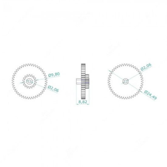 Carreto com 48 dentes externos e 18 dentes internos para conta kms Motometer e VDO Carreto com 48 dentes externos e 18 dentes internos para conta kms Motometer e VDO
