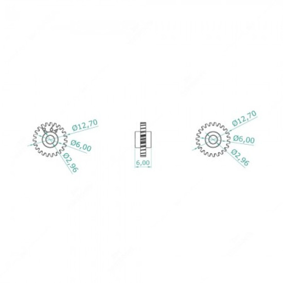 Carreto para painéis de instrumentos BMW E12; 23 dentes Carreto para painéis de instrumentos BMW E12; 23 dentes