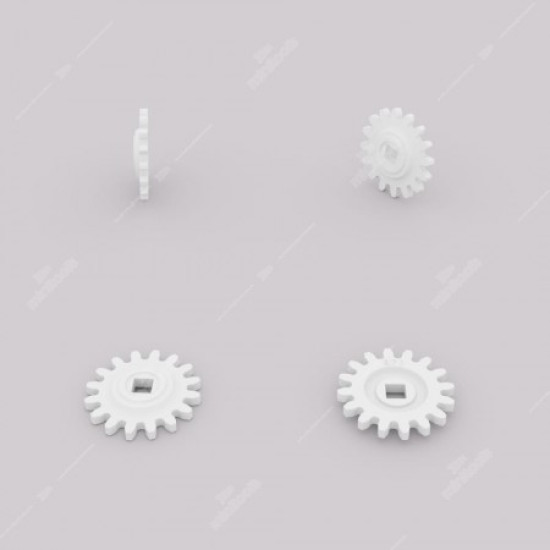 Carreto 16 dentes com furo central quadrado para quadrantes Porsche 911 G e RUF Carreto 16 dentes com furo central quadrado para quadrantes Porsche 911 G e RUF