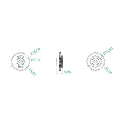 Carreto 40 dentes externos e 26 dentes internos para quadrantes Porsche 911 G e RUF (versão em milhas) Carreto 40 dentes externos e 26 dentes internos para quadrantes Porsche 911 G e RUF (versão em milhas)