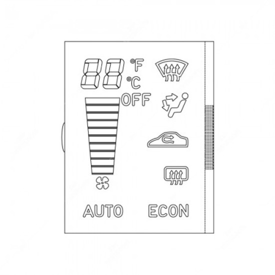LCD display para quadrantes Saab 9.3 ACC LCD display para quadrantes Saab 9.3 ACC