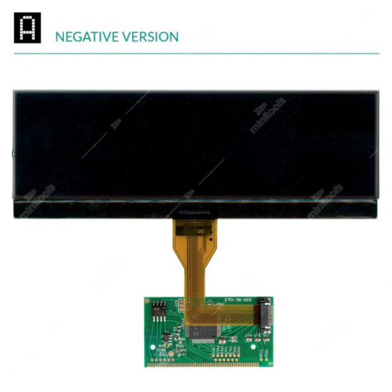 LCD display para computadores de bordo Borg and Johnson Controls, Citroën, Fiat, Lancia, Peugeot e Toyota (Versão Negativa) LCD display para computadores de bordo Borg and Johnson Controls, Citroën, Fiat, Lancia, Peugeot e Toyota (Versão Negativa)