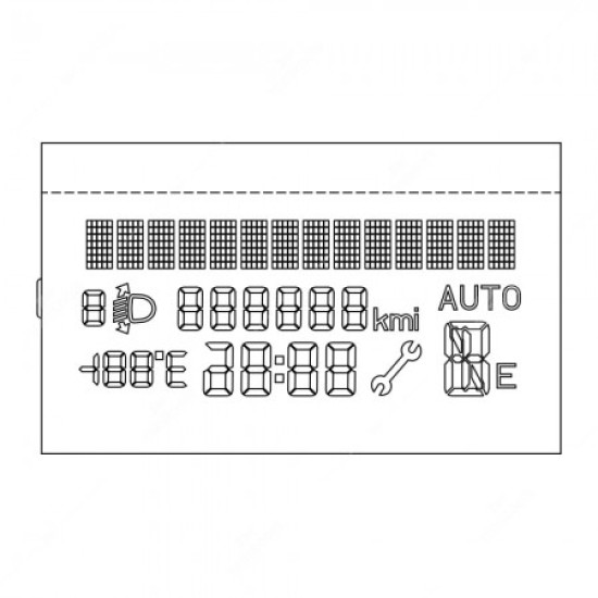 Lcd display para Fiat Punto, Grande Punto, Fiorino, Dobló, Linea e Qubo, com transmissão automática Lcd display para Fiat Punto, Grande Punto, Fiorino, Dobló, Linea e Qubo, com transmissão automática