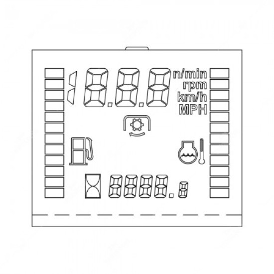 Display LCD para tratores Massey Ferguson e John Deere (56x47 mm) Display LCD para tratores Massey Ferguson e John Deere (56x47 mm)