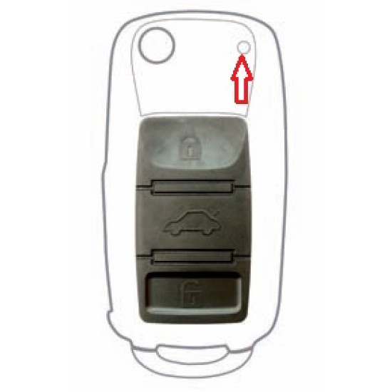 Borracha para capa de chaves Volkswagen, Seat e Skoda 3 botões Borracha para capa de chaves Volkswagen, Seat e Skoda 3 botões